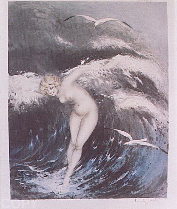 Venus in the Wave (Dark Blue)